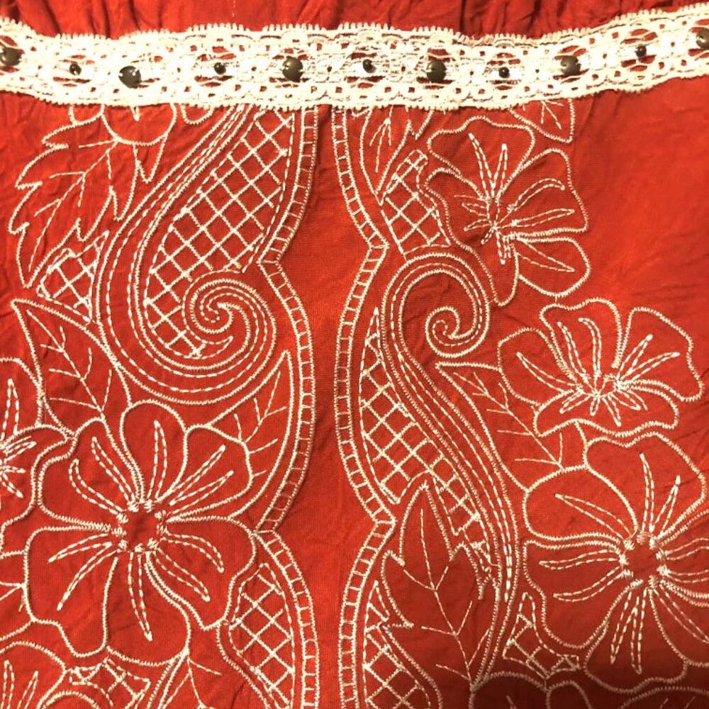 burnt orange sleeveless top - Picture 3 of 4